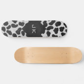 Skateboard Copies noires et blanches de Monogrtam de Dalmate (Horz)