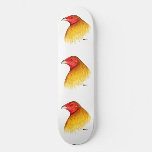 Skateboard Coq de combat épointé (Recto)