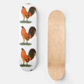 Skateboard Coq de combat Ginger Rouge (Recto)