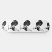 Skateboard Coq de combat gris à ailes de canard (Horz)