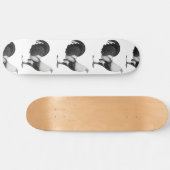 Skateboard Coq de combat gris à ailes de canard (Horz)