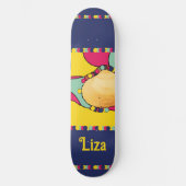 Skateboard coque moderne design abstrait plage (Recto)