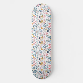 Skateboard Corações em aquarela