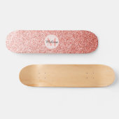 Skateboard Corail rose pâle scintille pastel (Horz)