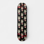 Skateboard Cornes noires et rouges (Devant)