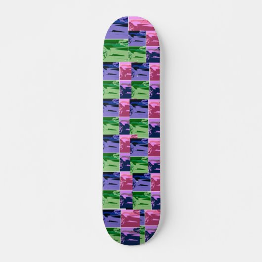 Skateboard Corvettes d'art pop (Devant)