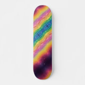 Skateboard Cosmic Rainbow Energy Non binaire LGBTQ+ Pride (Devant)