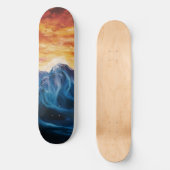 Skateboard Coucher de soleil Abstrait (Recto)