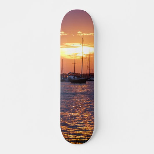Skateboard Coucher de soleil de la passion violette (Devant)