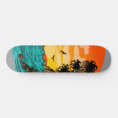 Skateboard Coucher de soleil de palmier (Horz)
