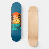 Skateboard Coucher de soleil de palmier (Recto)