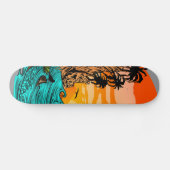 Skateboard Coucher de soleil de palmier (Horz)