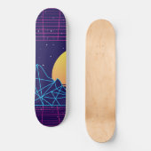 Skateboard Coucher de soleil de Vaporwave (Recto)