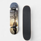 Skateboard Coucher de soleil derrière un arbre (Devant)