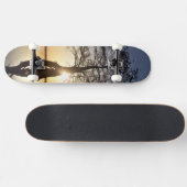 Skateboard Coucher de soleil derrière un arbre (Horz)