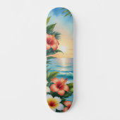 Skateboard Coucher de soleil hawaïen (Recto)