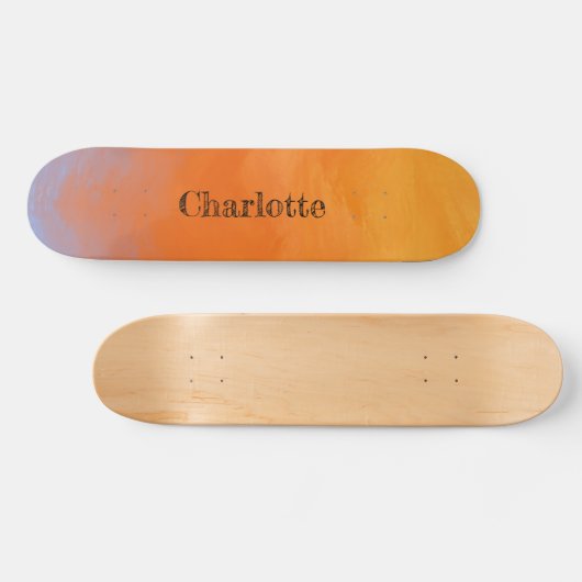 Skateboard Coucher de soleil orange (Horz)