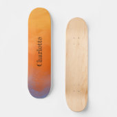 Skateboard Coucher de soleil orange (Recto)