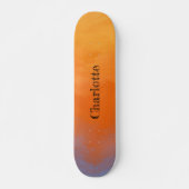 Skateboard Coucher de soleil orange (Devant)