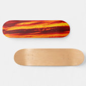 Skateboard Coucher de soleil rouge (Horz)