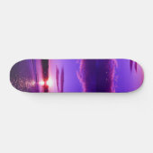 Skateboard Coucher de soleil russe bleu (Horz)