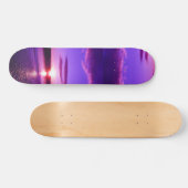 Skateboard Coucher de soleil russe bleu (Horz)