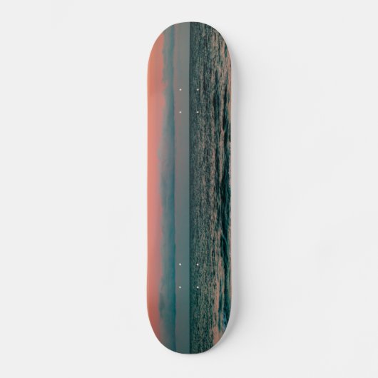 Skateboard coucher de soleil sur la mer (Recto)