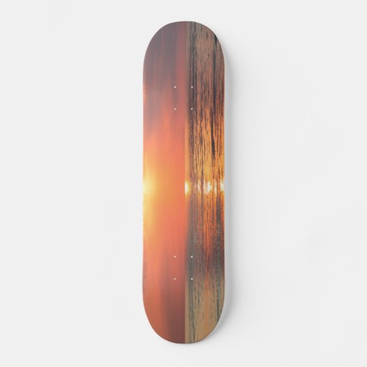 Skateboard coucher de soleil sur l'eau (Recto)