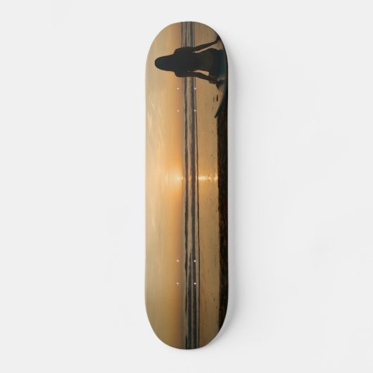 Skateboard Coucher de soleil sur une plage tranquille (Recto)