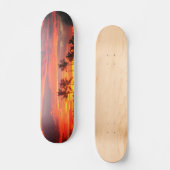 Skateboard Coucher de soleil tropical (Recto)