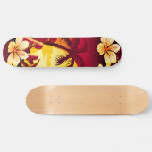 Skateboard Coucher de soleil tropical avec palmiers (Horz)