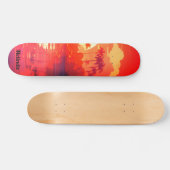 Skateboard Coucher de soleil tropical cool (Horz)