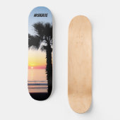 Skateboard Coucher de soleil tropicale des palmiers (Recto)