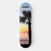 Skateboard Coucher de soleil tropicale des palmiers (Recto)