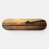 Skateboard Coucher du soleil de plage de pilier (Horz)