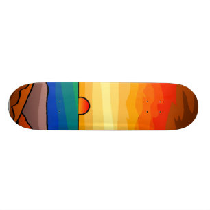 Skateboard Coucher du soleil en mer