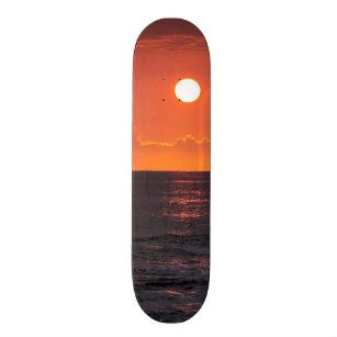 Skateboard Coucher du soleil hawaïen d'océan - couchers du