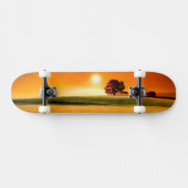 Skateboard Coucher du soleil rouge sang (Horz)