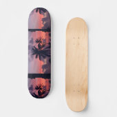 Skateboard Coucher du soleil tropical brillant (Recto)