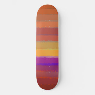 Skateboard Couleur D'Aquarelle Salée Du lever De Soleil Gliss