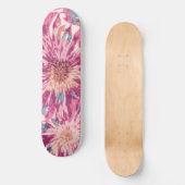 Skateboard Couleur De Teint Rose Et Bleu Sunburst (Recto)