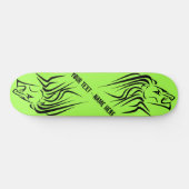 Skateboard Couleur et texte personnalisés (Horz)