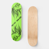 Skateboard Couleur et texte personnalisés (Recto)