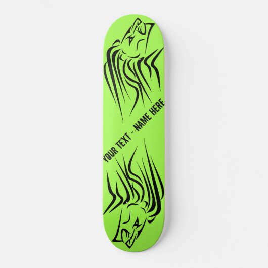 Skateboard Couleur et texte personnalisés (Recto)