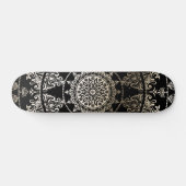 Skateboard Couleur faite sur commande du mandala | de feuille (Horz)