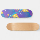 Skateboard Couleur Motif mignonne Design minimal bleu (Horz)