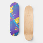Skateboard Couleur Motif mignonne Design minimal bleu (Recto)