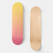 Skateboard Couleur Rose Jaune (Recto)