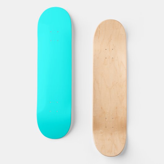 Skateboard Couleur solide bleu néon | Classique (Recto)