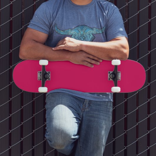 Skateboard Couleur solide framboise | Classique | Élégant (Extérieur 3)
